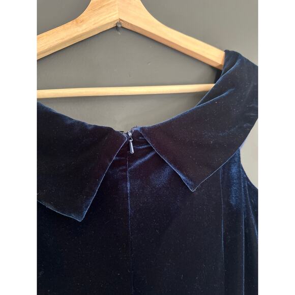Alex Evenings Off the Shoulder Velvet Gown Sweetheart Neckline Imperial Blue 10 - Picture 10 of 13